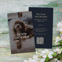 Code QR minima moderne de l'entraîneur de chiens p