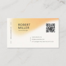 Code QR minimal moderne Bruit flou flou jaune
