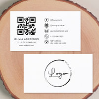 Code QR minimaliste du logo professionnel de la so