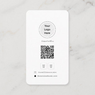 Carte De Visite Code QR minimaliste Médias sociaux Votre profil de