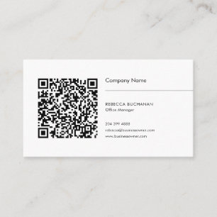 Carte De Visite Code QR moderne et logo de l'entreprise