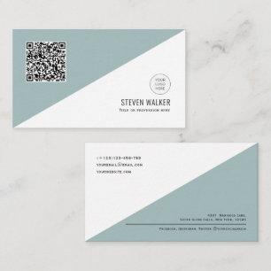 Carte De Visite Code QR Moderne Minimaliste Propre Entreprise