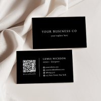 Code QR noir et blanc élégant minimaliste moderne