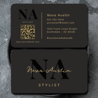 Code QR noir or esthétique tendance luxe monogramm