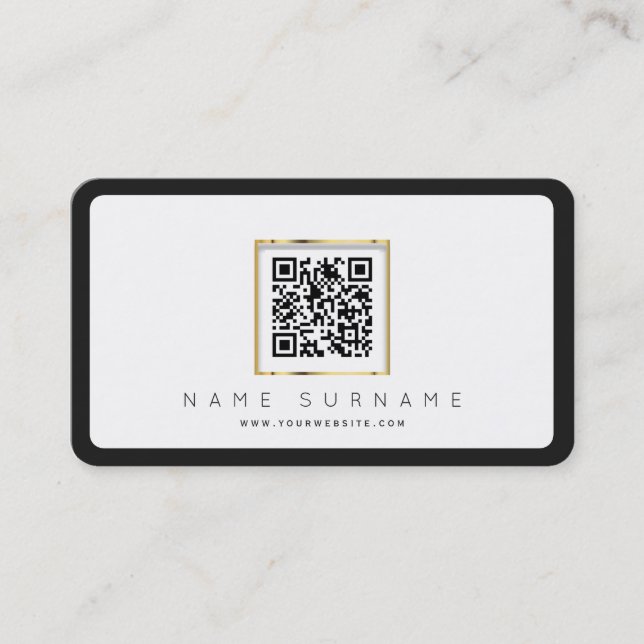 Carte De Visite Code QR numérisable professionnel ou personnel (Devant)
