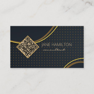 Carte De Visite Code QR Or Moderne