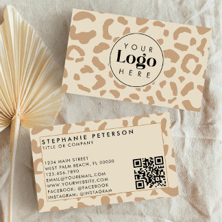 Carte De Visite Code QR personnalisé avec logo de l'entreprise en 