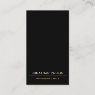 Carte De Visite Code QR personnalisé Black & Gold Téléchargez votr