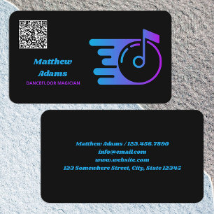 Carte De Visite Code QR personnalisé DJ