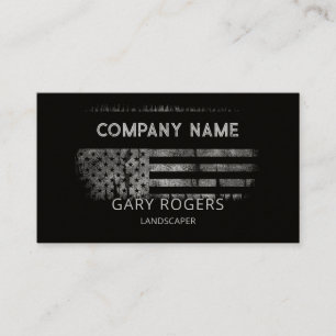 Carte De Visite Code QR personnalisé Drapeau américain paysagiste