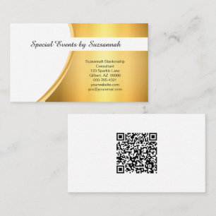 Carte De Visite Code QR personnalisé Gold Flare professionnel