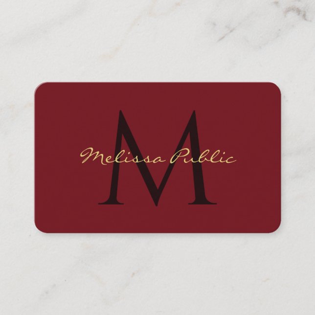 Carte De Visite Code QR personnalisé Gold Nom du texte Script Ruby (Devant)