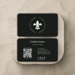 Carte De Visite Code QR personnalisé Logo Site Web Médias sociaux