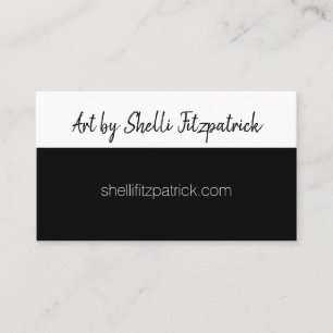 Carte De Visite Code QR personnalisé minimaliste noir et blanc MV