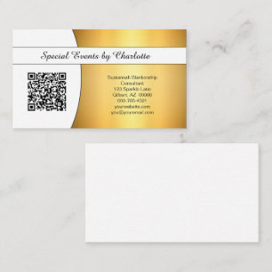 Carte De Visite Code QR personnalisé or Flaired Professionnel