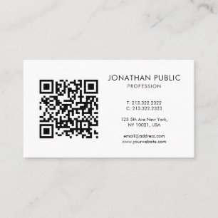 Carte De Visite Code QR personnalisé Votre logo ici Code barre mod