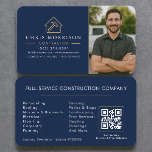 Carte De Visite Code QR photo de construction de bâtiment
