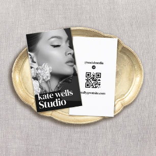 Carte De Visite Code QR photo Instagram vertical