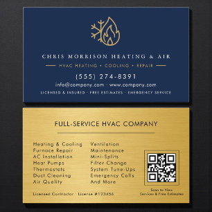 Carte De Visite Code QR pour la réparation et l'installation de CV