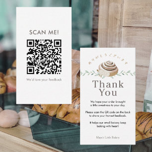 Carte De Visite Code QR pour laisser un avis sur le rouleau à la c