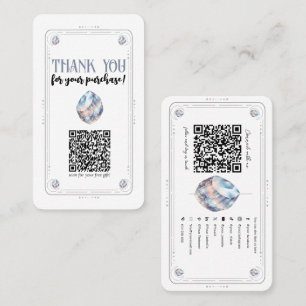 Carte De Visite Code QR pour réseau social Cristal iridescent Moon