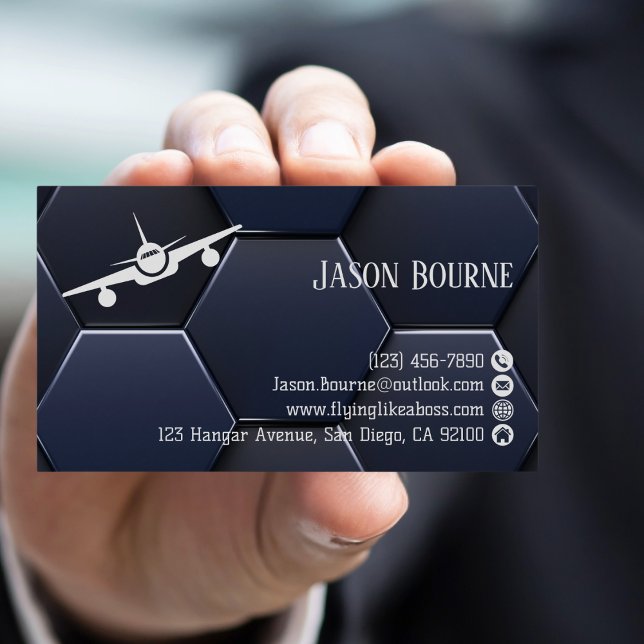 Carte De Visite Code QR professionnel bleu moderne (Créateur téléchargé)