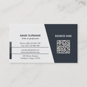 Carte De Visite Code QR professionnel entreprise ou personnel 
