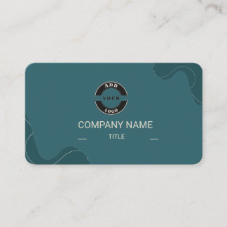 Carte De Visite Code QR Professionnel Luxe Sarcelle et Crème