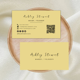 Carte De Visite Code Qr professionnel minimaliste moderne Super