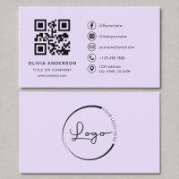 Code QR professionnel moderne Lilac violet