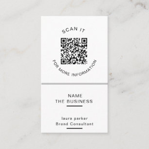 Carte De Visite Code QR professionnel Promotion numérisable minima