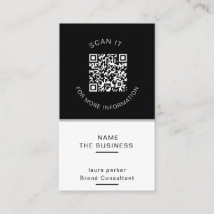 Carte De Visite Code QR professionnel Promotion numérisable minima