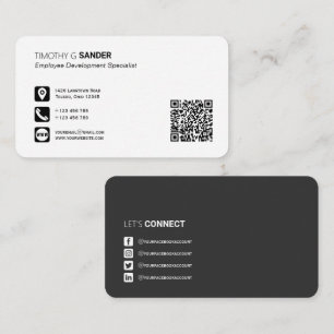 Carte De Visite Code QR professionnel réseau social personnel