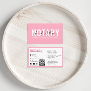Carte De Visite Code QR   Publique portable rose moderne