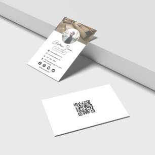 Carte De Visite Code QR scannable moderne professionnel
