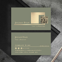 Code QR scannable vert sauge moderne minimaliste
