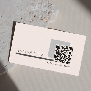 Carte De Visite Code QR simple et moderne