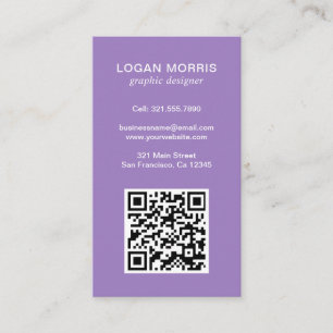 Carte De Visite Code QR simple moderne