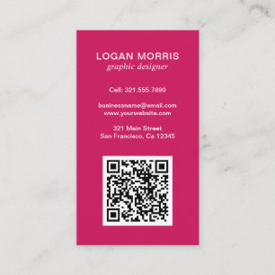 Carte De Visite Code QR simple moderne