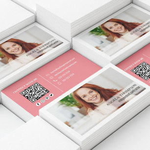 Carte De Visite Code QR simple Photo Professional