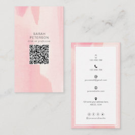Carte De Visite Code QR tendance médias sociaux personnels abstrai