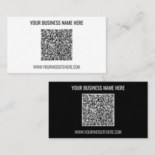 Carte De Visite Code QR - Texte et couleurs personnalisés Votre Ca