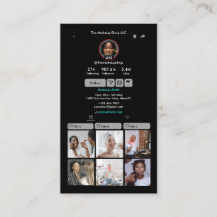 Carte De Visite Code QR TikTok gris pour les médias sociaux