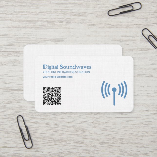 Carte De Visite Code radio QR (Devant/Arrière en situation)