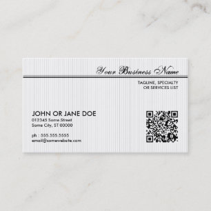 Carte De Visite code rayé de QR