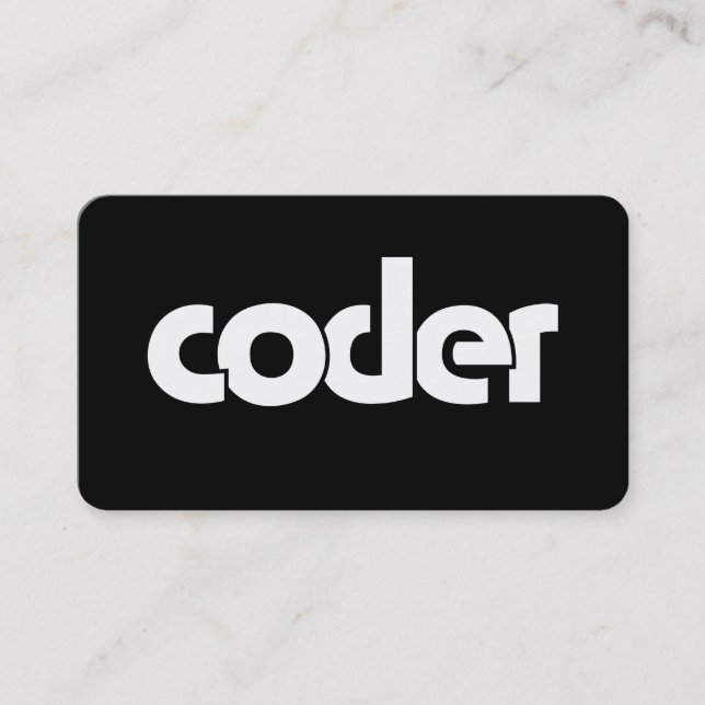 Carte De Visite Coder (Devant)