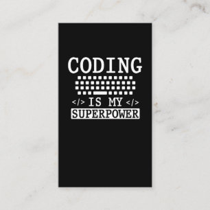 Carte De Visite Coder informatique programmeur amusant