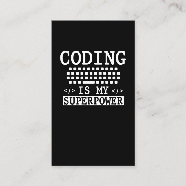 Carte De Visite Coder informatique programmeur amusant (Devant)