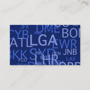 Carte De Visite Codes d'aéroport pour le professionnel de voyage