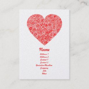 Carte De Visite Coeur assemblé - or - verticale